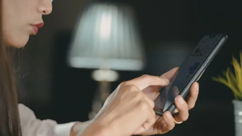 Young woman using smartphone. Stock Footage 99736452
