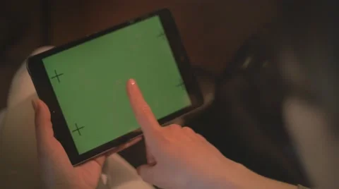 Young woman using a tablet Stock Footage 64548140