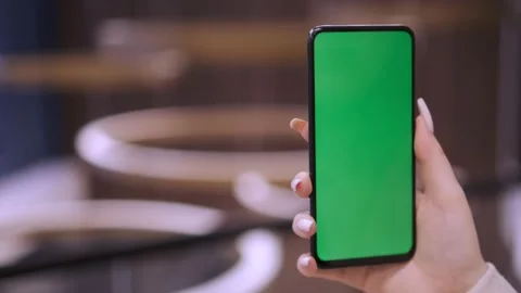 Young Woman Using Touch Screen Mobile Phone. Girl Using Smartphone, Browsing Stock Footage 182242224