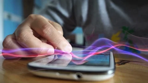Young woman using touchscreen mobile phone. Stock Footage 83163309