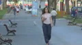 Young woman walking on the street in Barcelona 4k or 4k+ Resolution