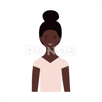 Young woman on white background Stock Illustration