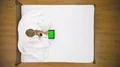 The young woman work with laptop on the bed. View from above 4k or 4k+ Resolution
