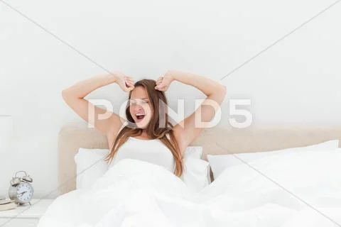 Woman stretching out her arms - Stock Image - Everypixel