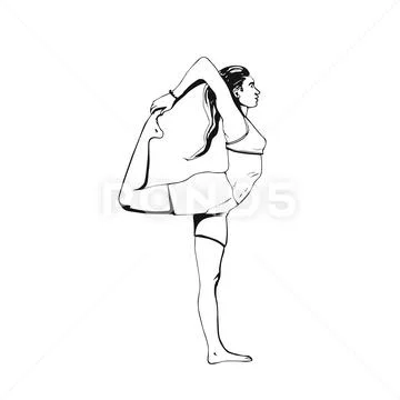 Trendy Line Art Woman Yoga Pose. Minimalistic Black Lines Drawing. Female  Figure Sport Pose Continuous One Line Abstract Drawing. Modern Vector  Illustration. Stock Vector | Adobe Stock