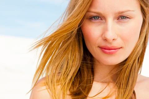 Young woman's face Stock Photos