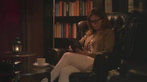 Young women using a tablet Stock Footage 64547656