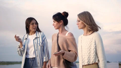 Young women using voice recognition search function on the smartphone and then Video stock 116671470