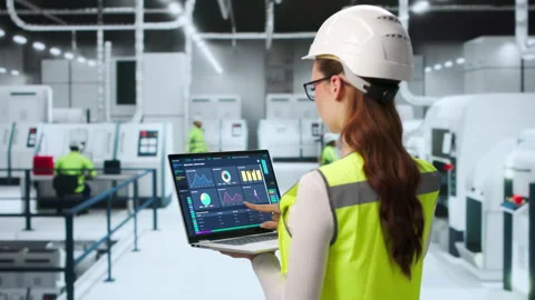 Young Worker Operates Computer Stock Footage 344714121