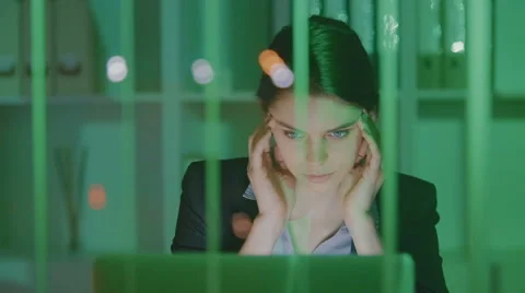 The young worker was very tired Stock Footage 62521172