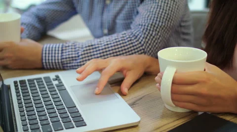 Young workers typing on computer Stock Footage 68897005