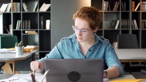 Young working manager take part in online video conference call using laptop Stock Footage 79933039