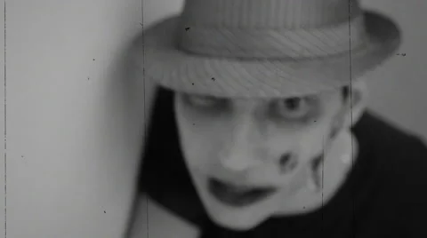 Young zombie with a hat Stock Footage 48846005