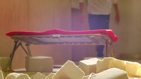 Younger Trying to do Frontflip Stock Footage 70529158