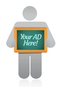 Your ad here sign illustration design Stock Illustration