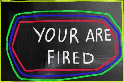 Your are fired concept Stock Illustration
