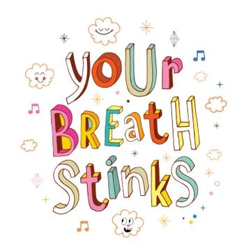 Your breath stinks Stock Illustration
