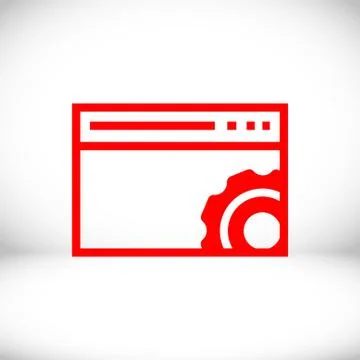 Your browser settings icon stock vector illustration flat design Stockillustratie
