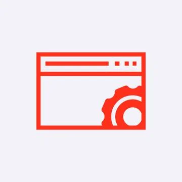 Your browser settings icon stock vector illustration flat design Stock Illustration