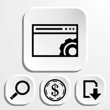 Your browser settings icon stock vector illustration flat design Stockillustratie