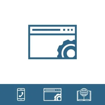 Your browser settings icon stock vector illustration flat design 库存插图