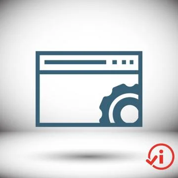Your browser settings icon stock vector illustration flat design Stock Illustration