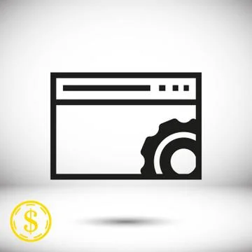 Your browser settings icon stock vector illustration flat design イラスト素材