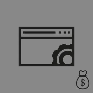 Your browser settings icon stock vector illustration flat design 库存插图