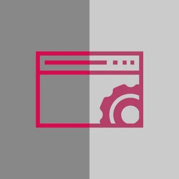 Your browser settings icon stock vector illustration flat design Stock Illustration