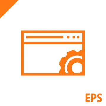 Your browser settings icon stock vector illustration flat design Stock Illustration