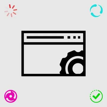 Your browser settings icon stock vector illustration flat design Stockillustratie