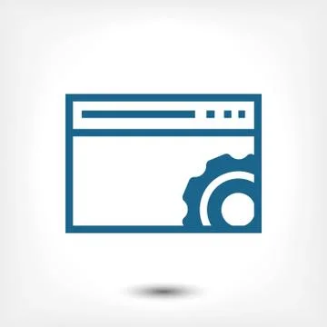 Your browser settings icon stock vector illustration flat design Stockillustratie