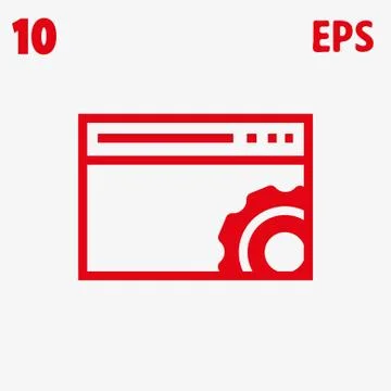 Your browser settings icon stock vector illustration flat design Stockillustratie