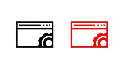 Your browser settings icon stock vector illustration flat design 스톡 일러스트
