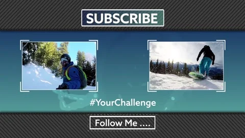 Your Challenge End Card After Effects stock