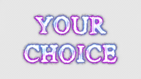 Your choice neon effects, text animation on transparent background Stock Footage 301290580