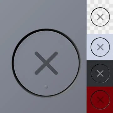 Your Color Cancel Button Template Stock Illustration