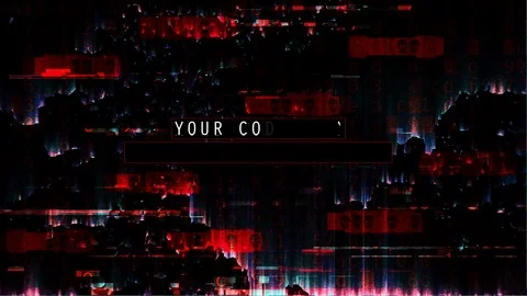 Your computer is hacked, under our control, hacking message on pc screen, breach Stock Footage 106760652