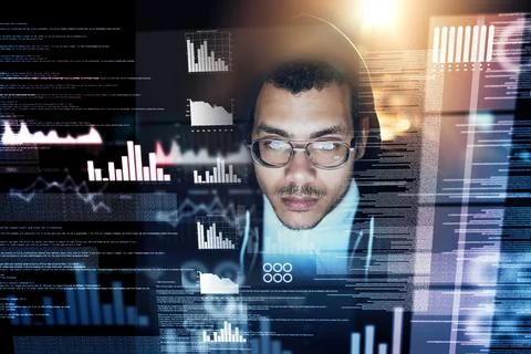 Your data is never secure in the cloud. a young hacker cracking a computer code 写真素材