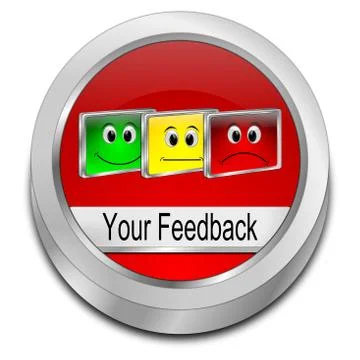 Your Feedback Button - 3D illustration Stock Illustration
