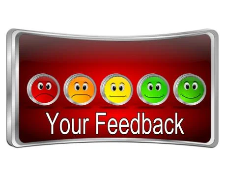 Your Feedback Button - 3D illustration Illustrazione stock