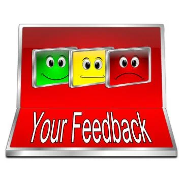 Your Feedback Button - 3D illustration Stock Illustration