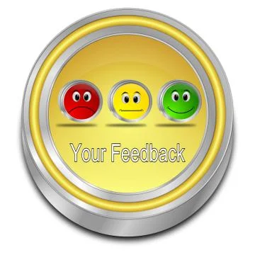 Your Feedback Button - 3D illustration Stock Illustration
