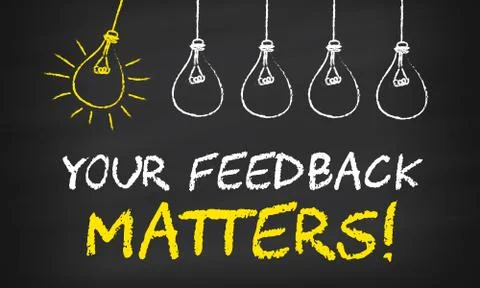 Your Feedback Matters on blackboard Illustrazione stock