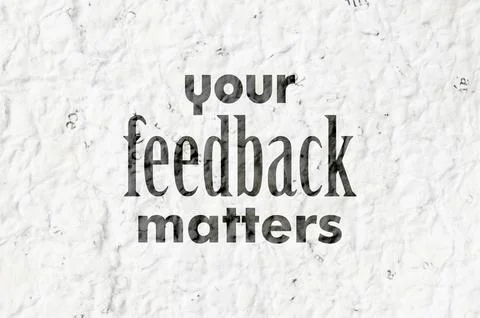 Your feedback matters Foto stock