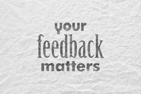 Your feedback matters Stock Photos