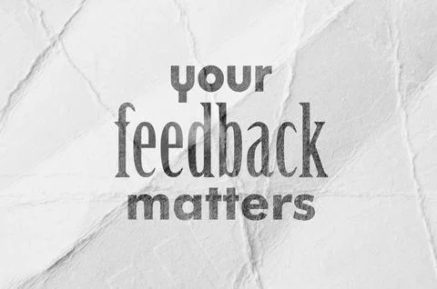 Your feedback matters Foto stock