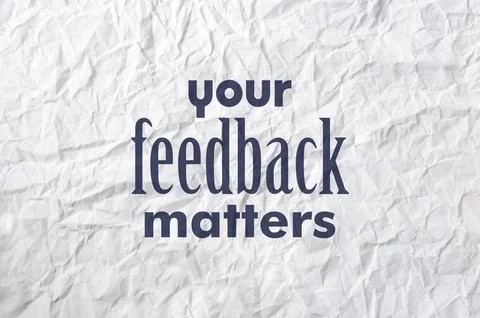 Your feedback matters Stock Photos