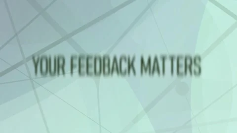 Your feedback matters sign on white background Stock Footage 325674901