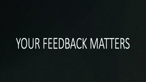 Your feedback matters sign on white background Stock Footage 325674903